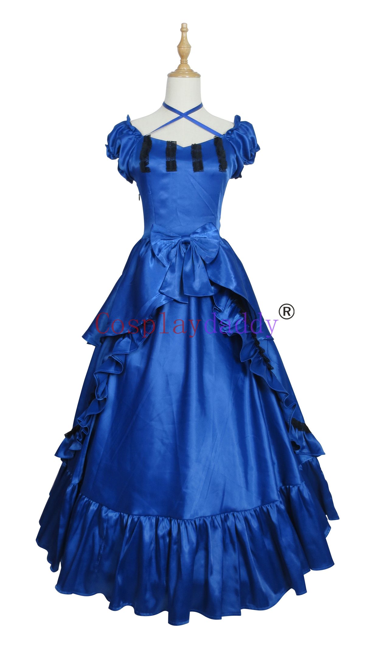 Featured image of post Ball Gown Anime Blue Dress - Little girl&#039;s royal blue princess dress ball gown wedding party costume off shoulder butterfly fancy child.