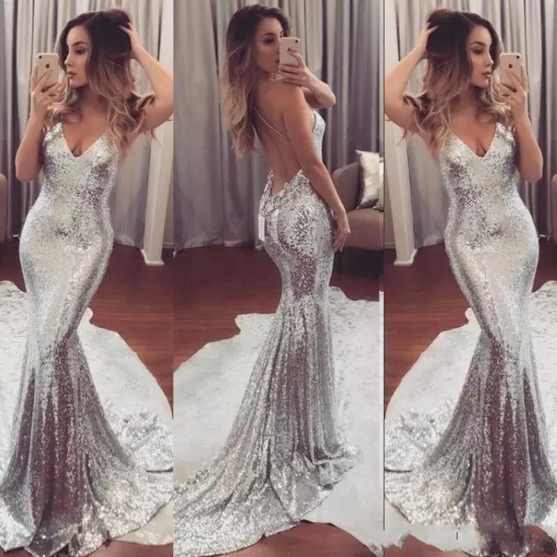 sexy silver gown