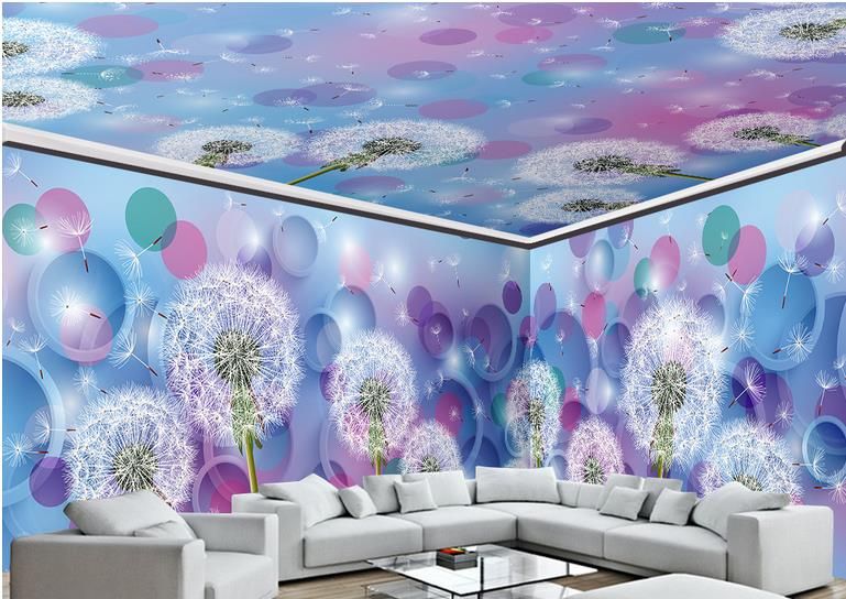 Ceiling Murals 3d Ceiling Dandelion Aesthetic Dreamy Whole Room