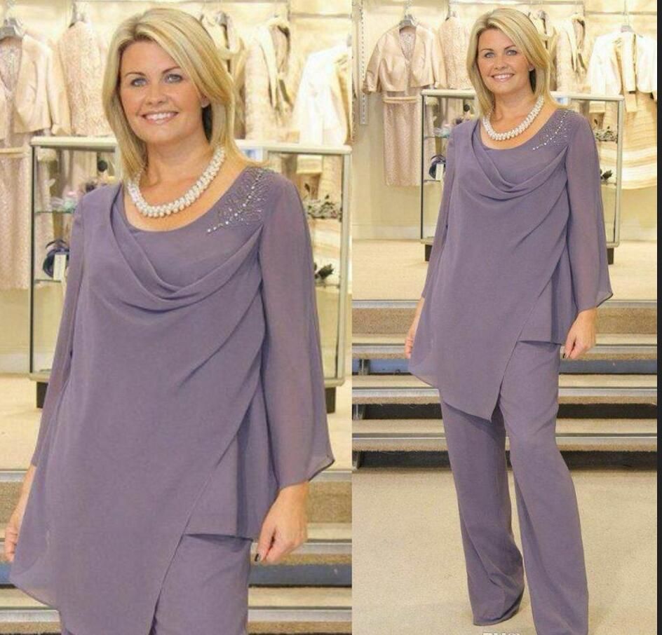 purple mother of the bride pant suits
