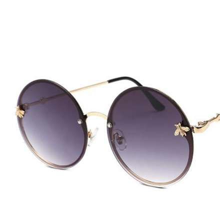 Acquistare Occhiali Rossi Rotondi Occhiali Da Sole Vintage Designer Di  Marca Designer Da Sole Occhiali Da Sole Da Donna Uomo Retro Big Metal Bee  Frame Oculos Circle Shades Economico | Consegna Veloce