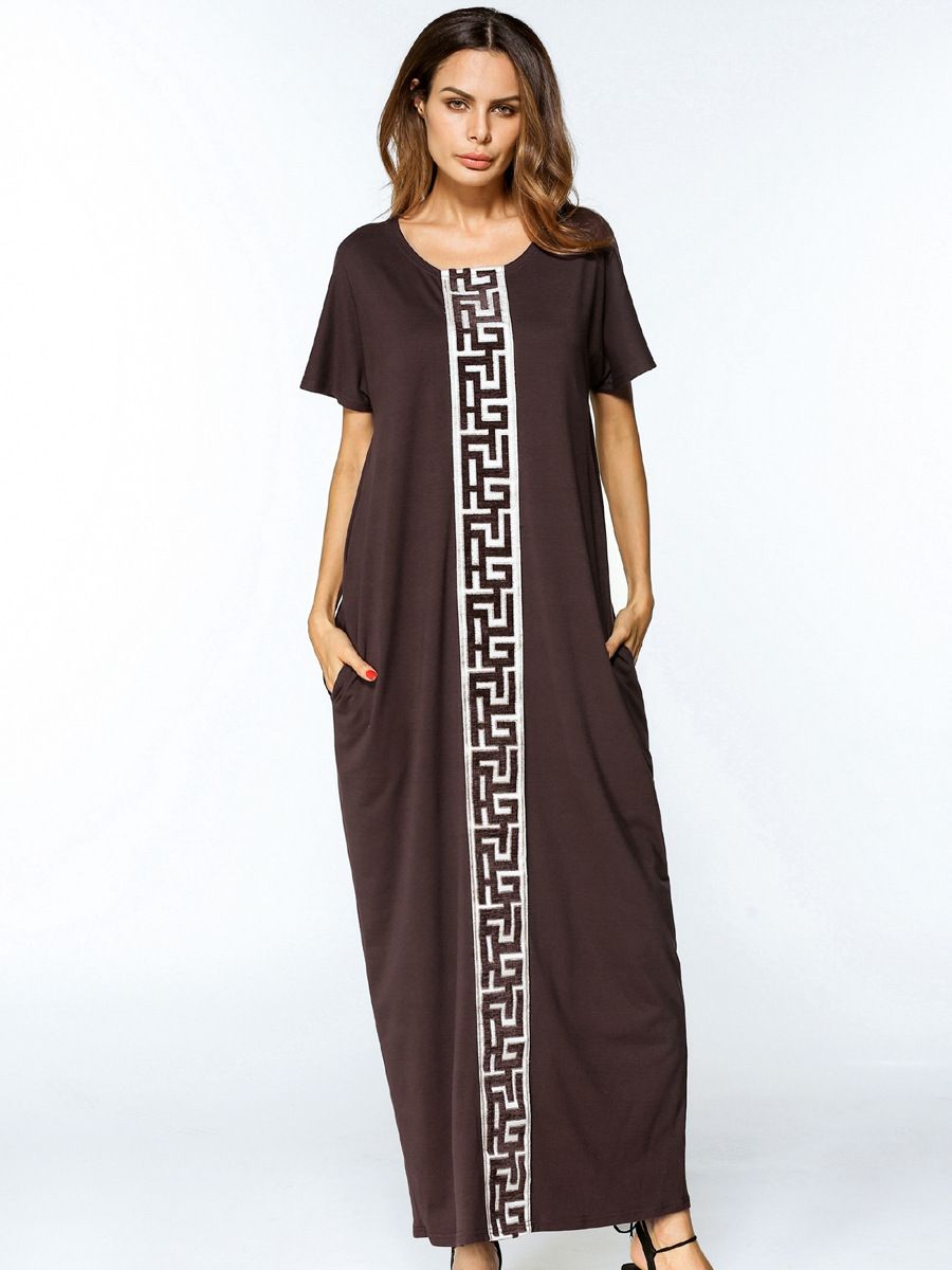 maxi vestido de verano 2018 de manga larga vestido largo para mujeres musulmanas Dubai ropa