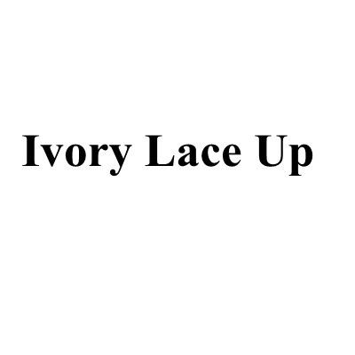 ivory lace up