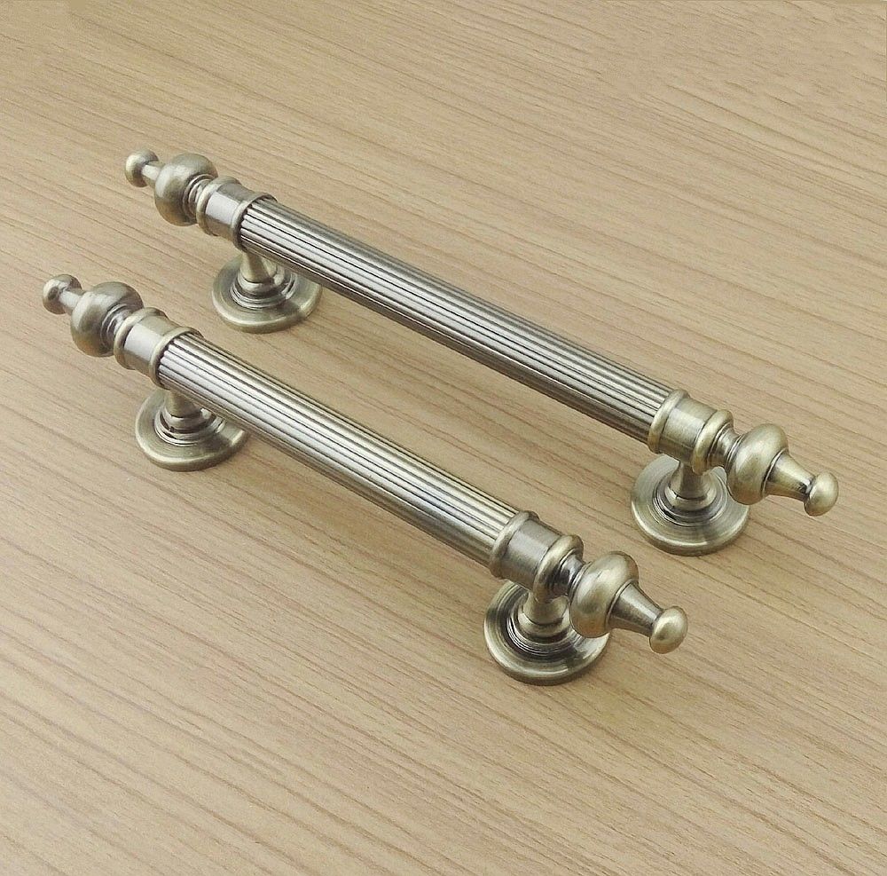 2020 Classic Zinc Alloy Bronze Wooden Door Handle Bathroom Balcony