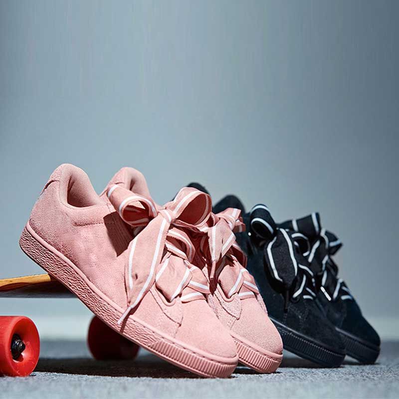 suede heart satin ii women's sneakers