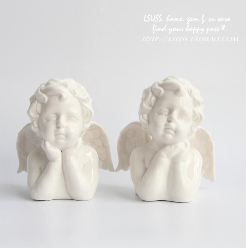 Compre Cabeza De Angel Angel De Ceramica Estatuilla Del Busto