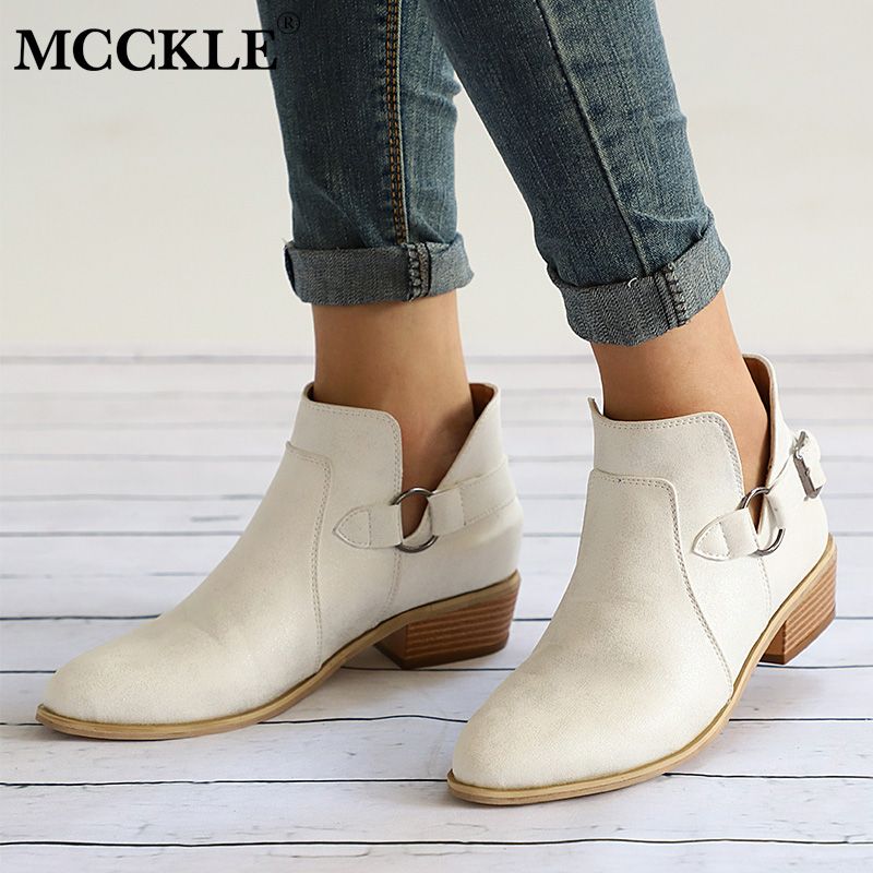 clog ankle boots