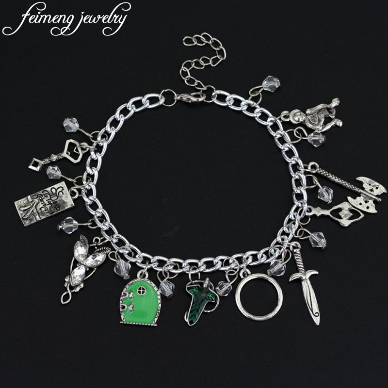 2019 Popular Movie Charm Bracelets Elven Leaf Arwen Evenstar