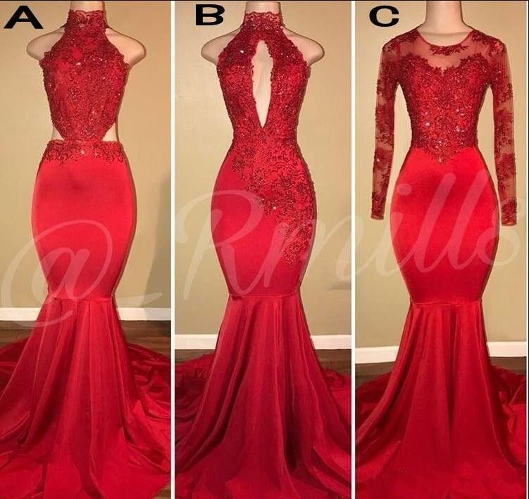 red and silver dress