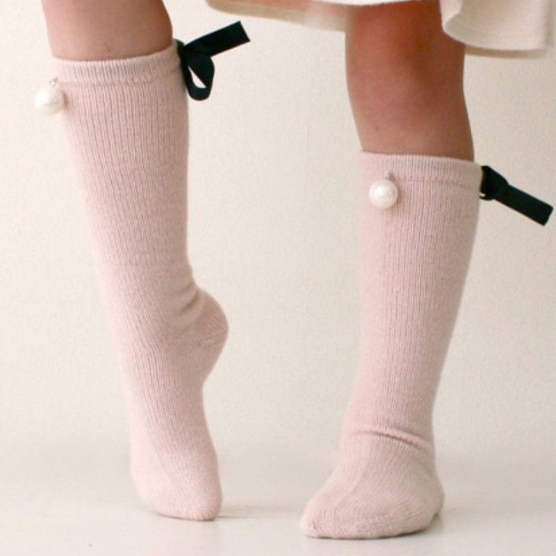 knee high socks with bows baby
