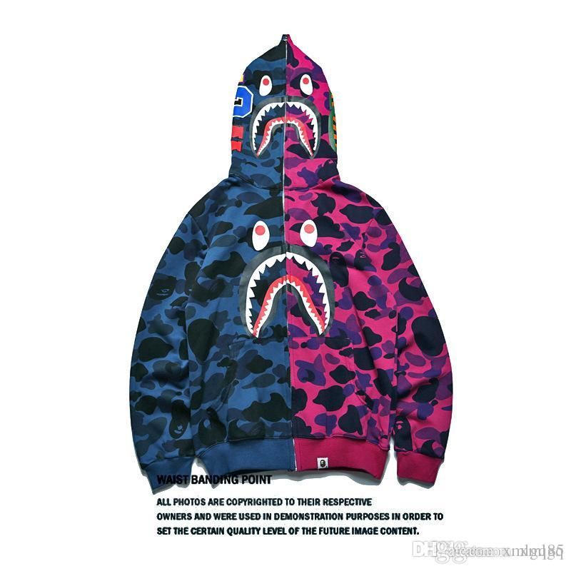 pink shark moletom com capuz