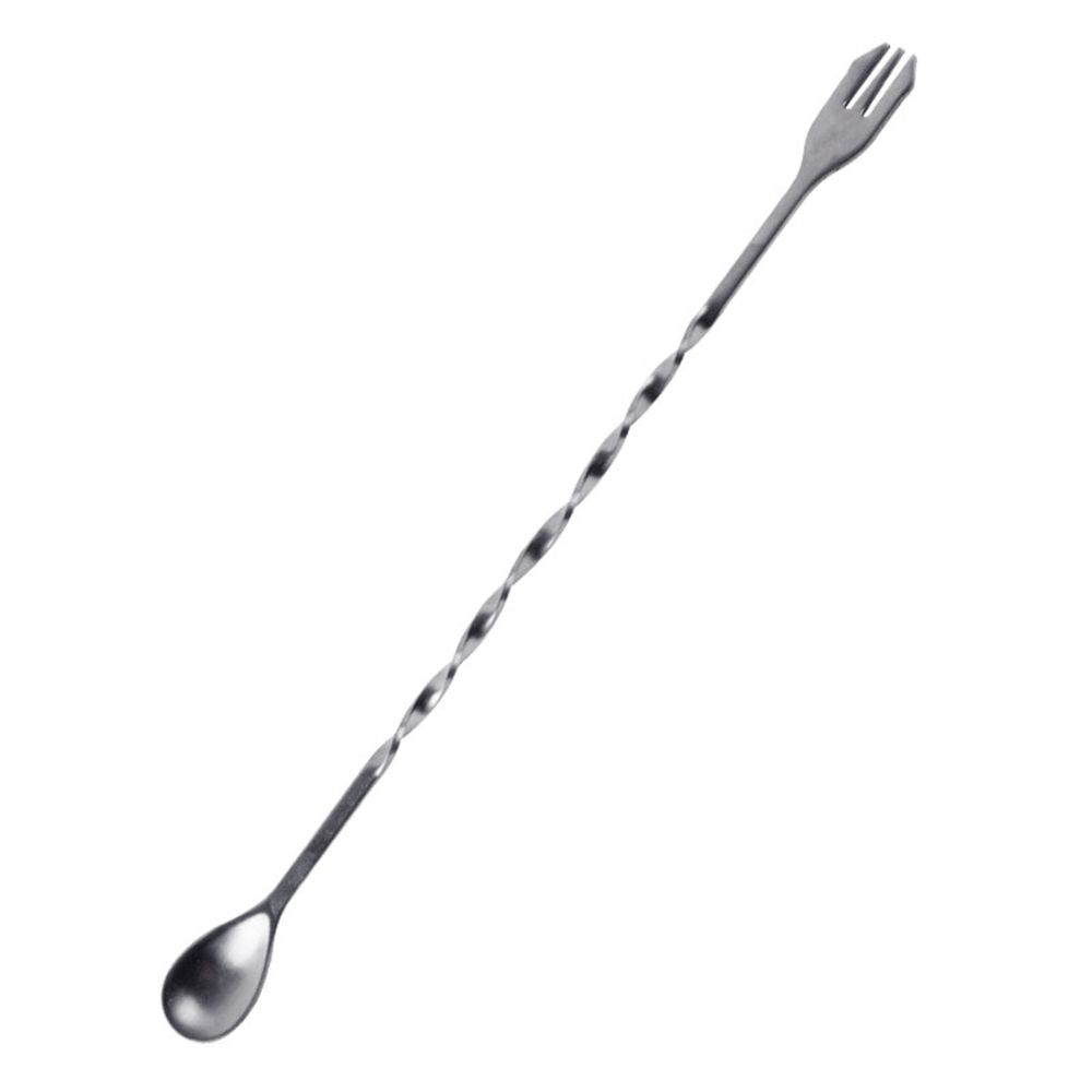 1x Agitateur Cocktail Acier Inoxydable Longue Cuillère Mélangeur Boisson Verre 