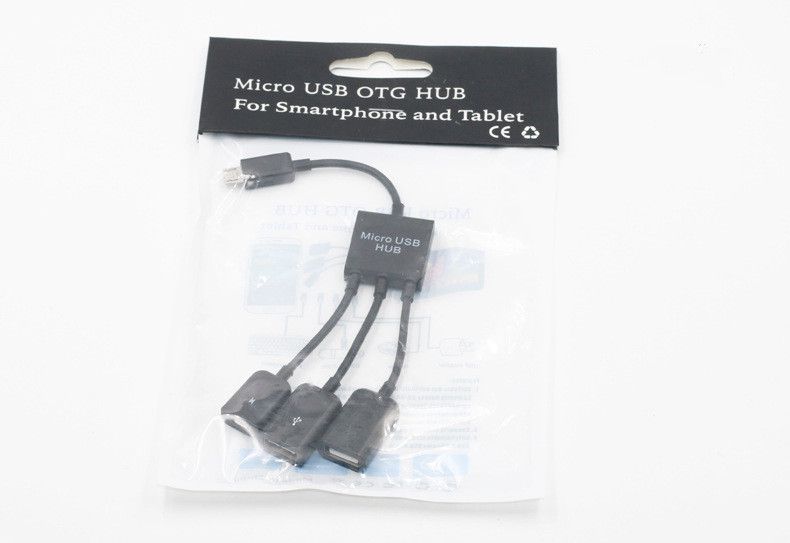 Micro USB hub OTG Data Cable Rechargeable V8 Android OTG line one Out Four