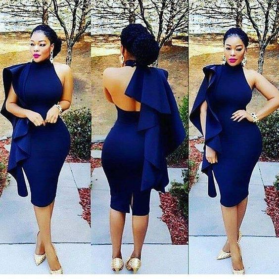 plus size blue cocktail dresses