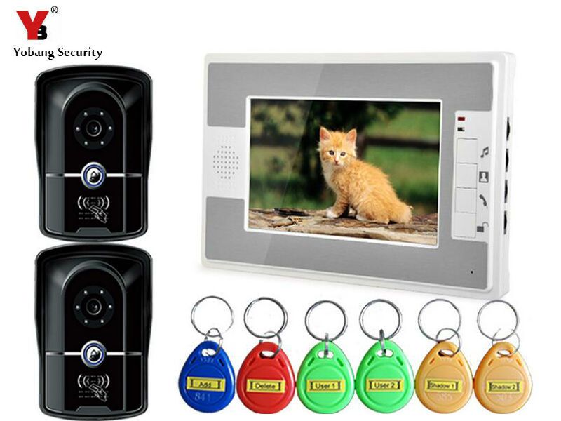 Yobang Security 7 Color Screen Door Intercom For Villa Home Security Doorbell Systems Cctv Camera And Monitor With Night Vision Security Camera For