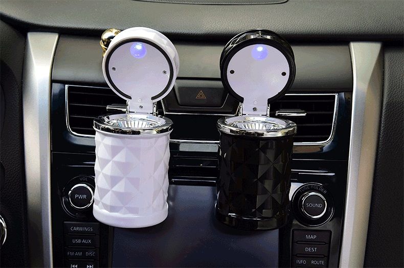 Diamant Auto Aschenbecher Universal Auto Metall Aschenbecher Autozubehör Weiß