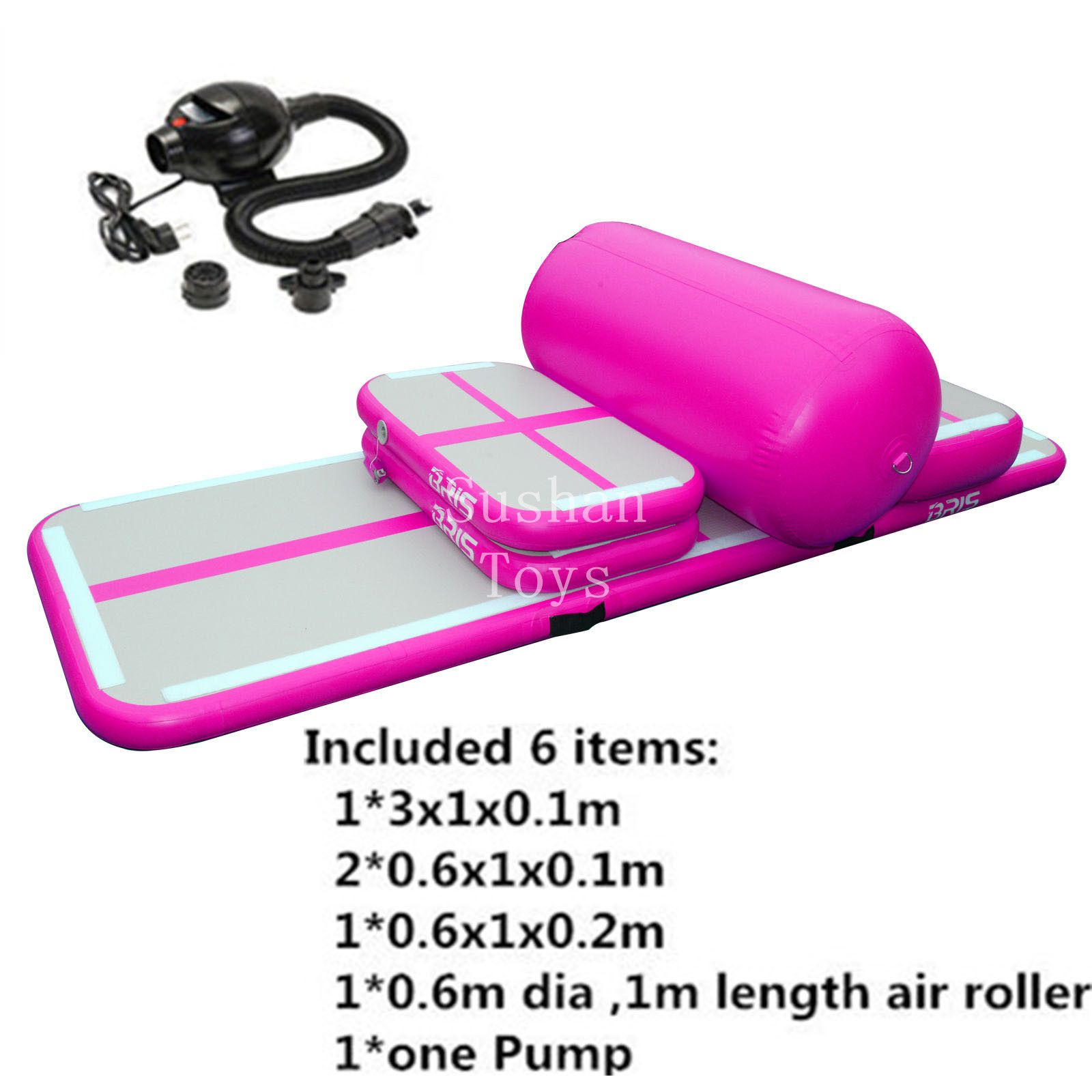 AirTrack Nordic Carbon 6m Tapis de Gym Gonflable avec Pompe à air