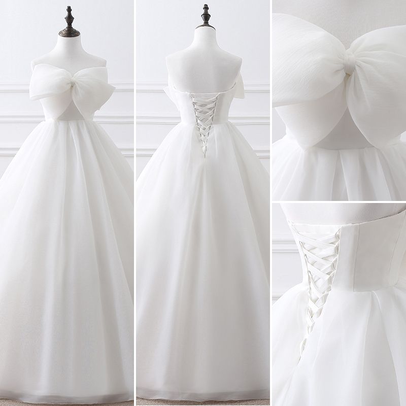 white designer gown