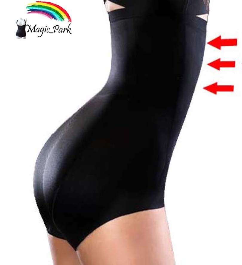 Button Reducing Shaper Woman High Waist Control Panties Seamless Plus Size Firm