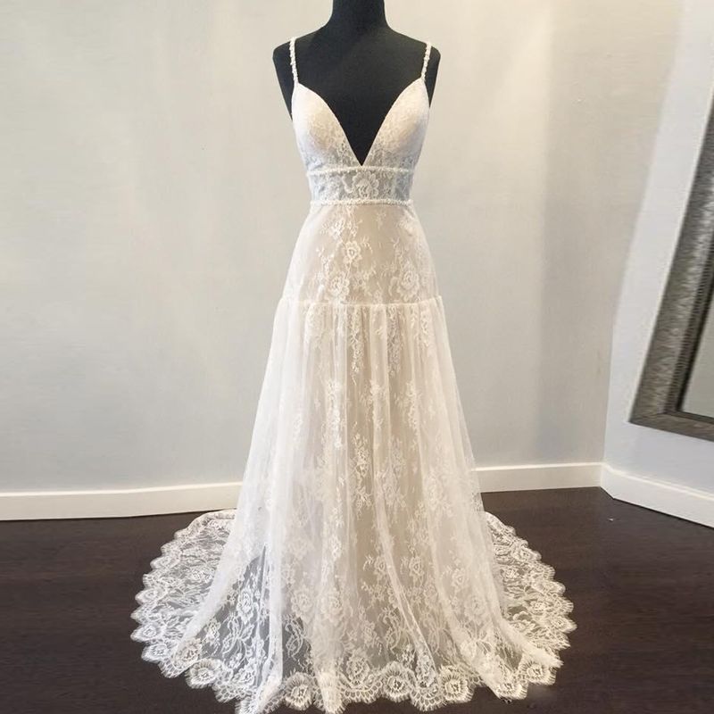 empire waist boho wedding dress