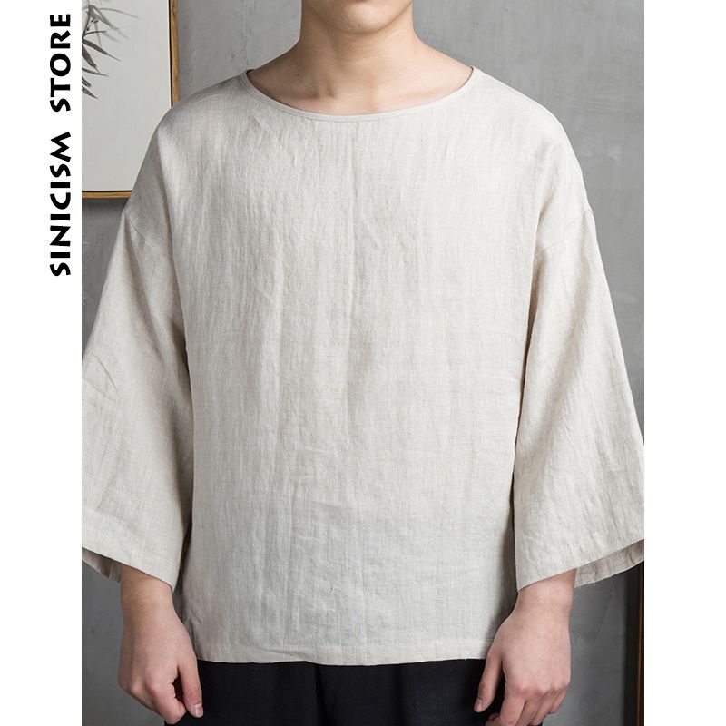 Sinicism Store Mens Coon Linen T Shirt 