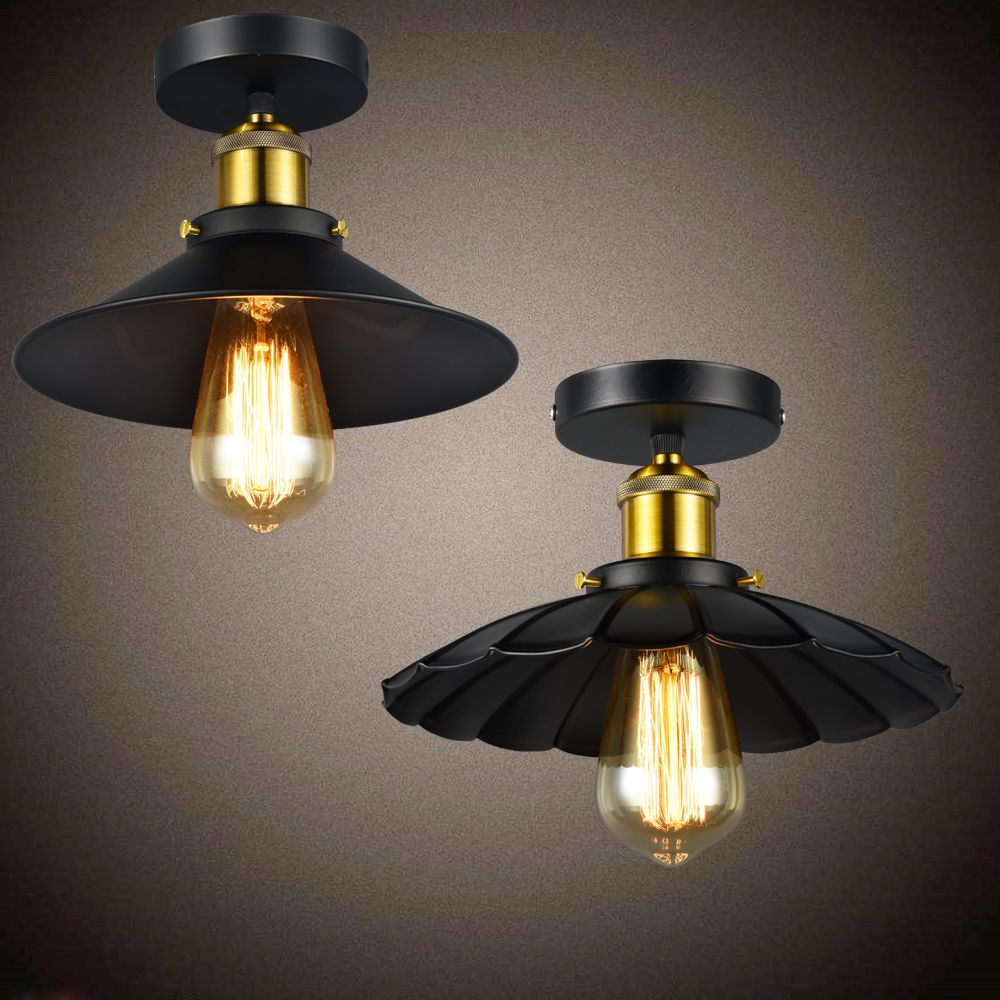 2020 Russia Vintage Ceiling Lights Black Industrial Dining Ceiling