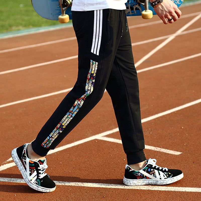 black and white flowy pants