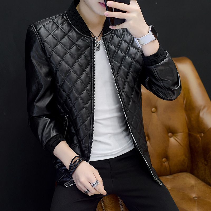 Otoño, chaqueta de cuero para hombre, versión juvenil coreana de la tendencia autocultivo, moda
