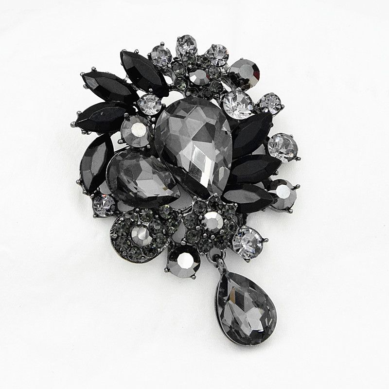 Women's Luxury Rhinestone Alloy Brooch Pin Large Waterdrop Pendent Party Hot Women's Luxury Rhinestone Alloy Brooch Pin Large Waterdrop Pendent Party Hot