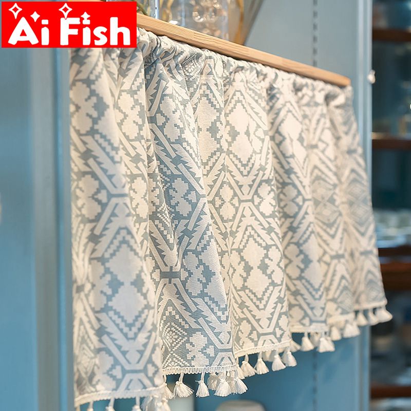 2019 Japanese Classic Tassels Dust Proof Punching Half Curtain