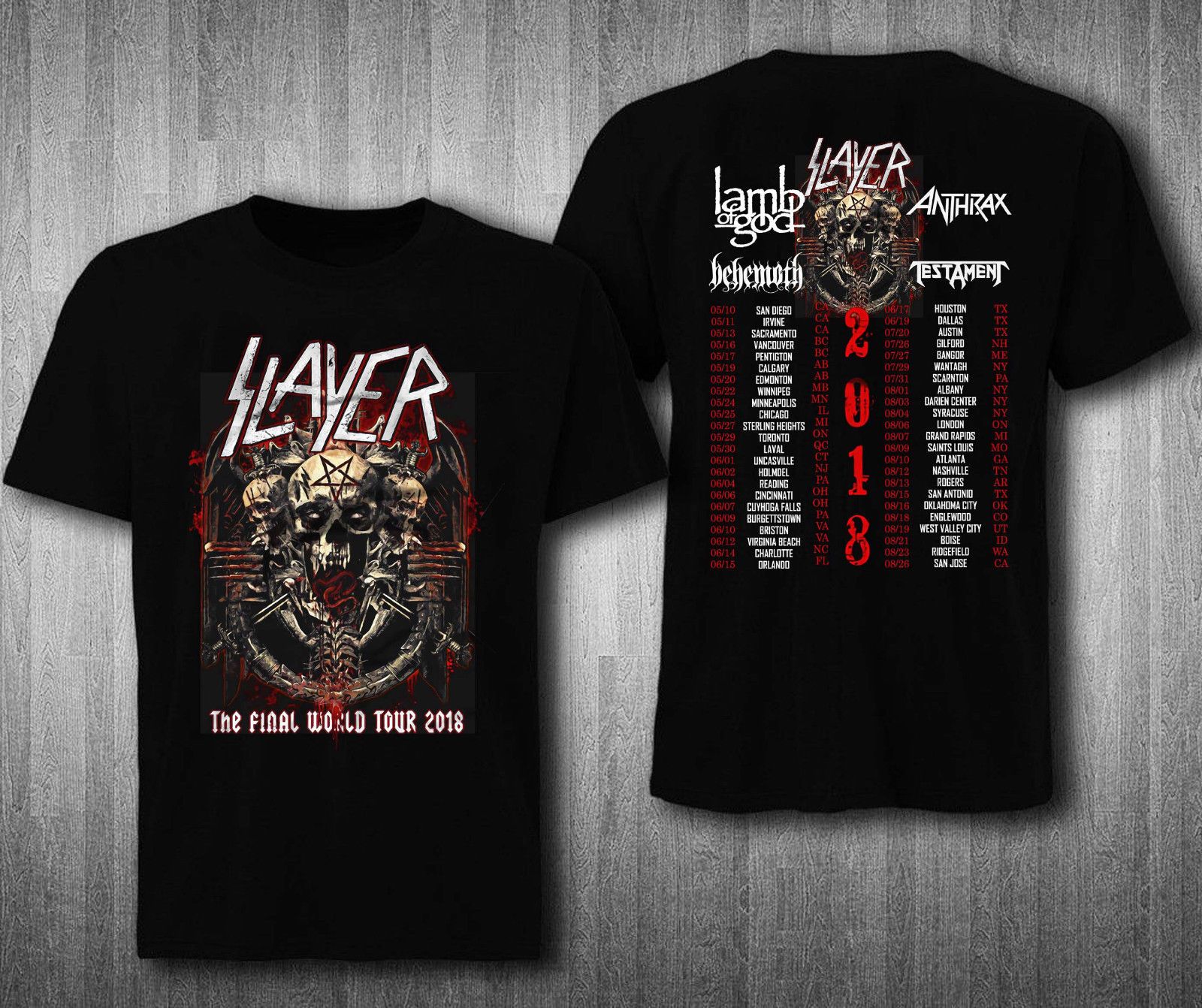 slayer final world tour shirt
