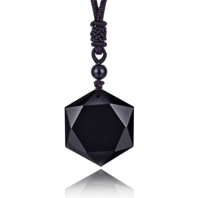 Wholesale Genuine Obsidian Necklace 