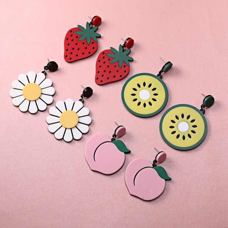 Verano Wybu Bebidas De Frutas Coreanas Pendientes De Mujeres 