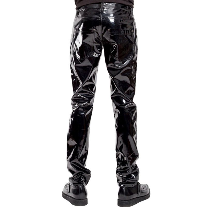 Acquistare Moda Uomo Elastico In Similpelle In Pvc Pantaloni Da Moto In  Sella Nero Aderente Slim Fit Pantaloni Da Ballo In Pelle Wetlook Pantaloni  In Vernice Uomo W92 Economico | Consegna Veloce