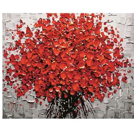 Acheter Sans Cadre Fleur Rouge Bricolage Peinture Numerique Par Numeros Peinture Acrylique Abstrait Moderne Art Mural Peinture Sur Toile Pour La Decoration Interieure De 10 7 Du Sabonhome Dhgate Com