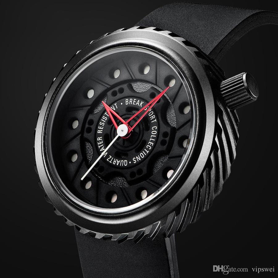 Luxurious Sports Car Quartz Watch Black Silicone Strap Men Military Watches Tire Shape Waterproof Unique Design Sports Wristwatch Stereoscop Online Shopping Wrist Watch Buy Wrist Watches Online From Vipsxiang 24 48 Dhgate Com