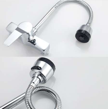 LCDIEB Kitchen Faucet Stream Spray Bubbler Bathroom Kitchen Faucet Wall Mounted Dual Hole Hot and Cold Water Flexible Pipe Kitchen Mixer LCDIEB Kitchen Faucet Stream Spray Bubbler Bathroom Kitchen Faucet Wall Mounted Dual Hole Hot and Cold Water Flexible Pipe Kitchen Mixer