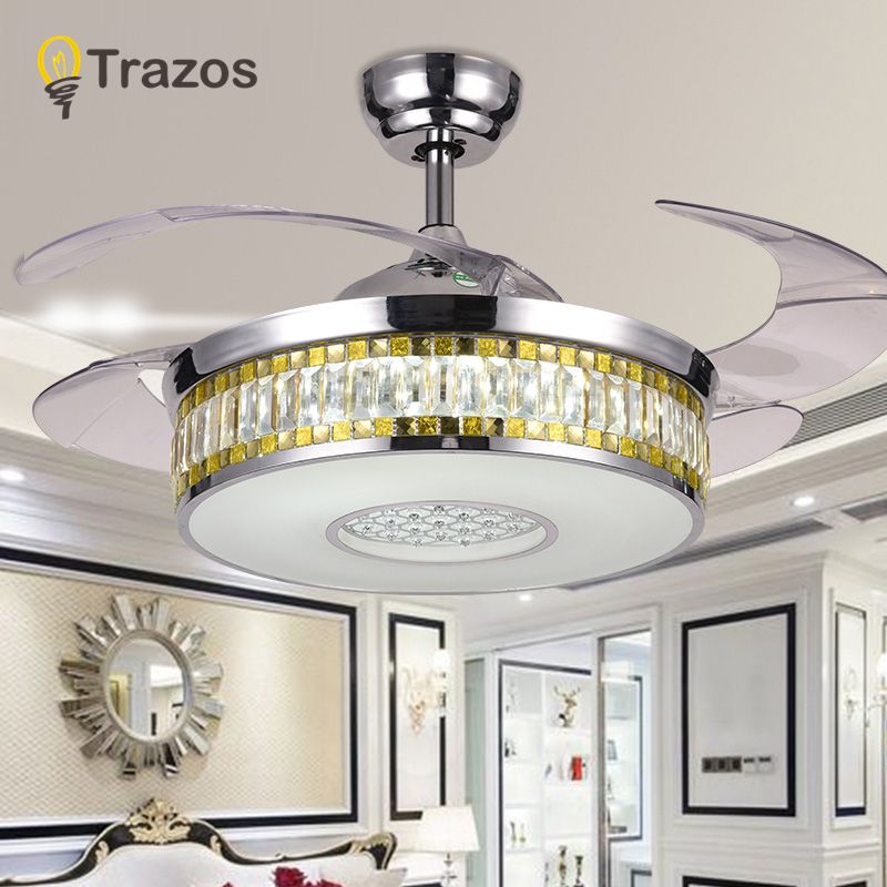 2019 Modern Led Luxury 42 Inch Invisible Retractable Crystal