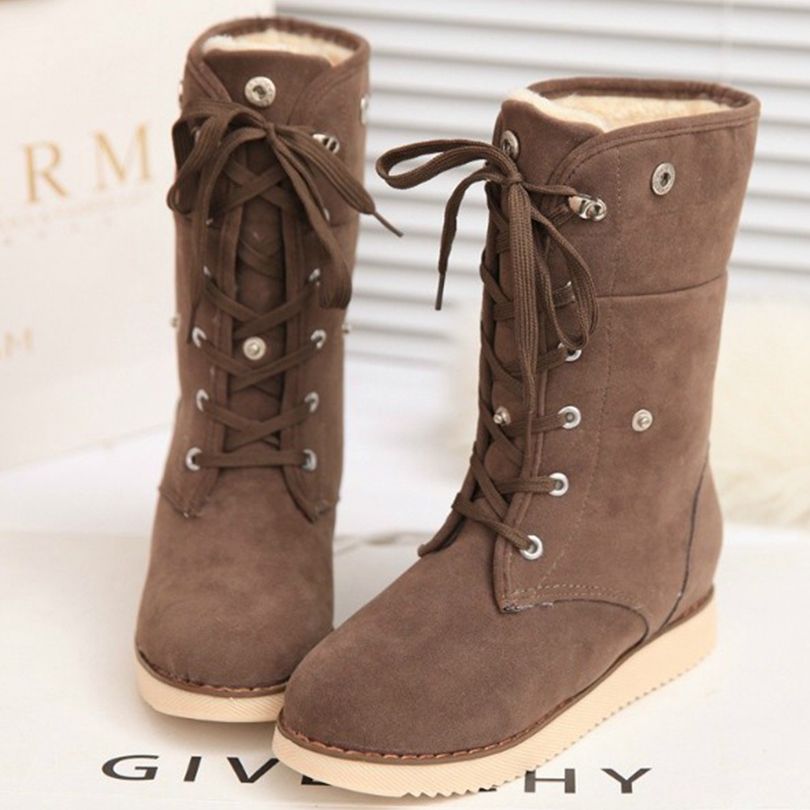 Warm Solid Anti Slip Snow Boots Women Snowshoes Womens Winter