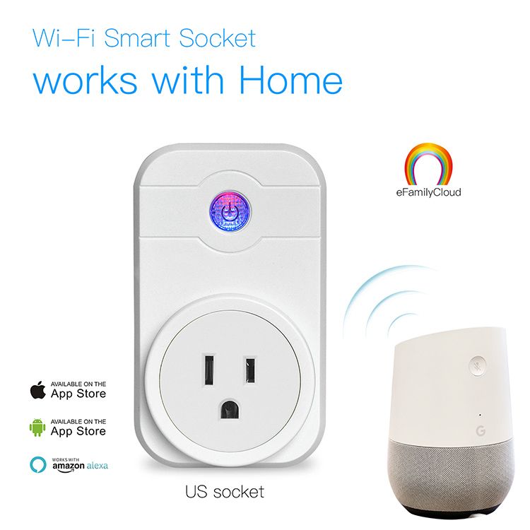 Smart Home Wifi Power Plug Compatible With Alexa Wifi Socket Outlet Automation Phone App Timing Switch Remote Control Eu Us Uk Plug Power Socket Smart