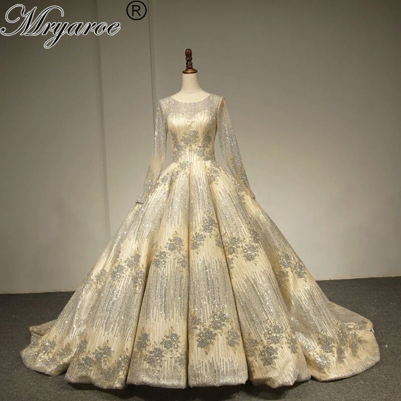 gold wedding dresses 2018