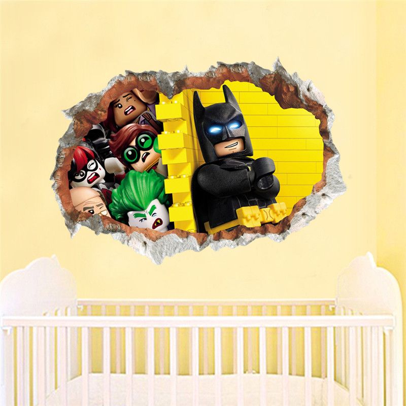 Lego Batman Super Heros Avengers Wall Stickers Kids Room