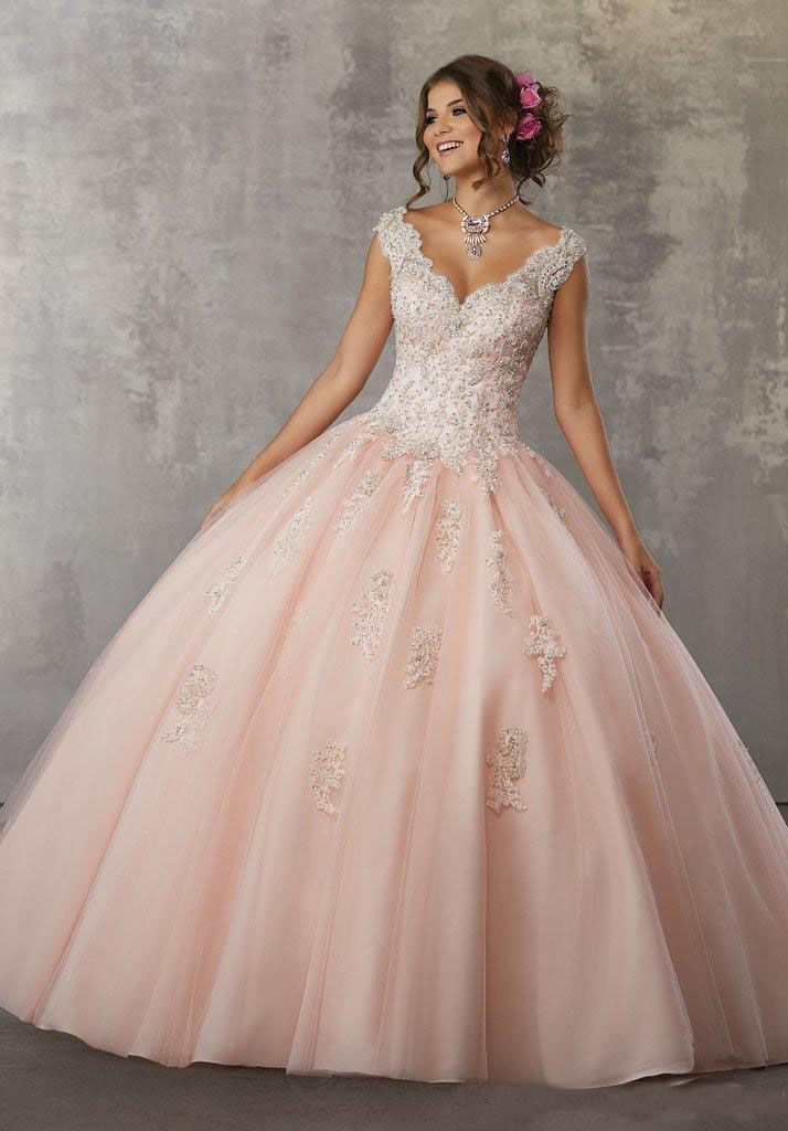 v neck quinceanera dresses