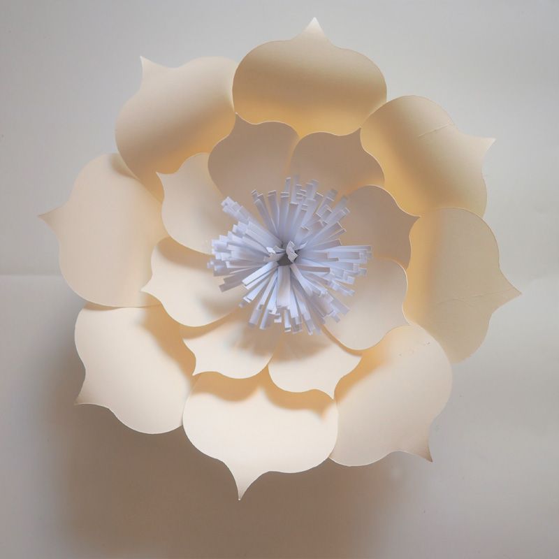 Flor de papel hecho a mano artificial contexto gigante de 1 pedazo para  eventos de boda