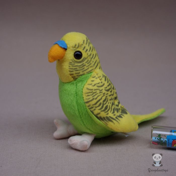green parrot soft toy