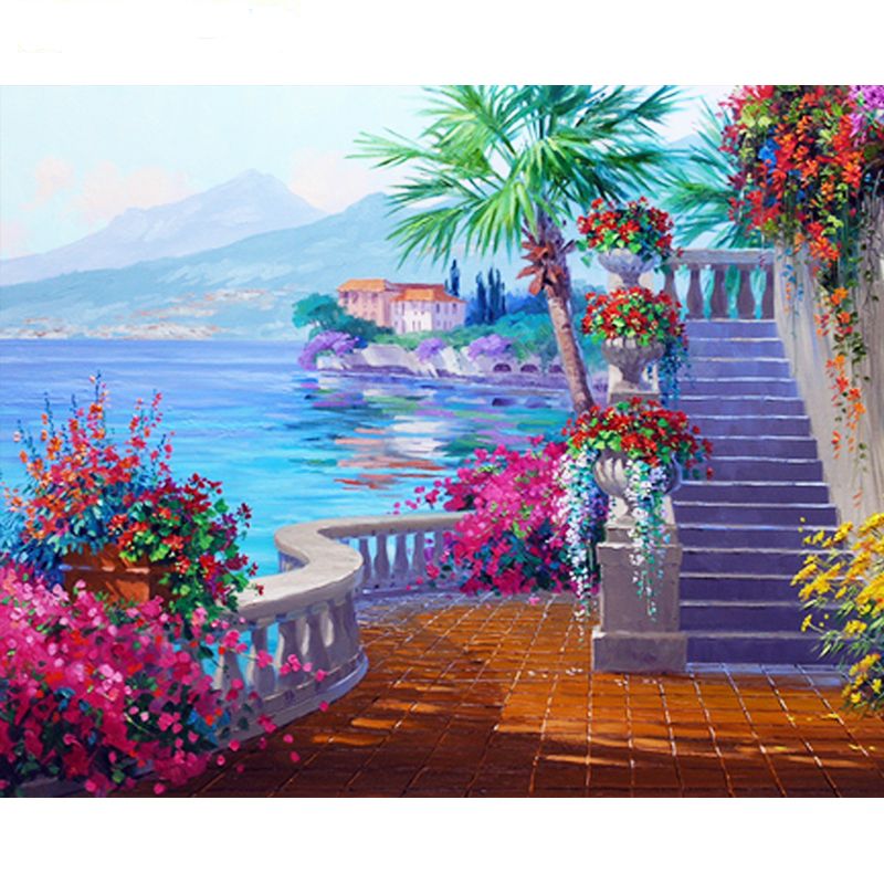 Acheter Sans Cadre Seascape Diy Peinture Par Nombre Moderne Mur Art Toile Peinture Acrylique Peinture Cadeau Unique Pour La Maison Art Decor De 12 68 Du Hysean Dhgate Com