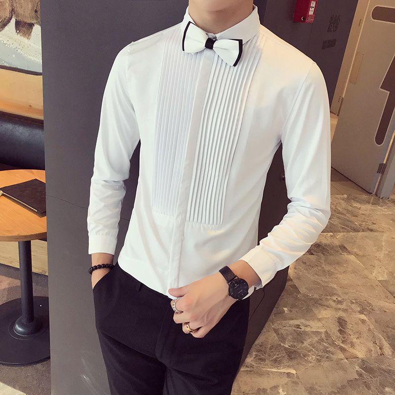 camisa negra rayas blancas hombre
