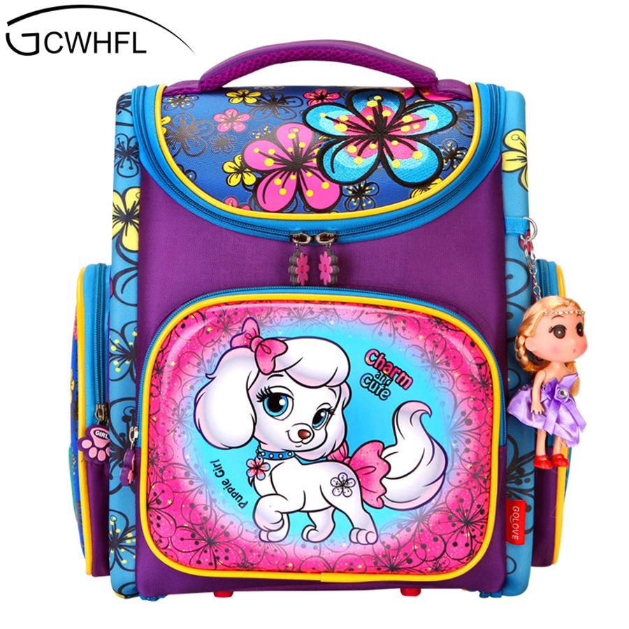 Mochilas ortopédicas Niños Mochilas escolares primarias Niñas Dibujos animados Mochila 3d Mochila escolar Niño Mochila