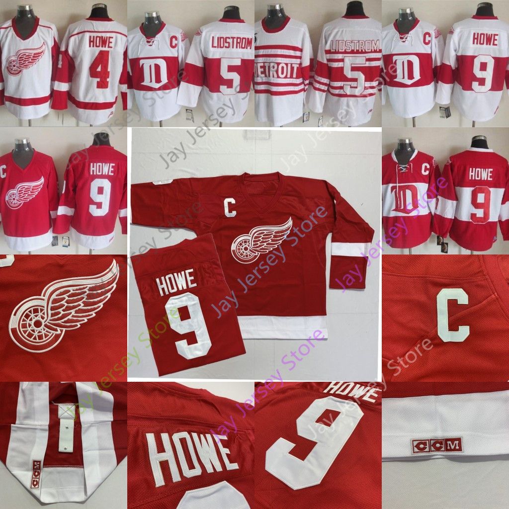 old red wings jerseys