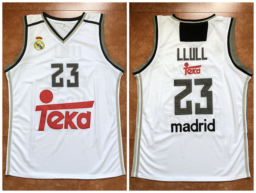 Sergio Llull 23 Real Madrid White Basketball Jersey — BORIZ